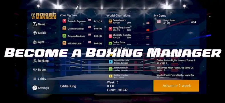 Скачать Boxing Manager [Взлом Много денег/Режим Бога] на Андроид