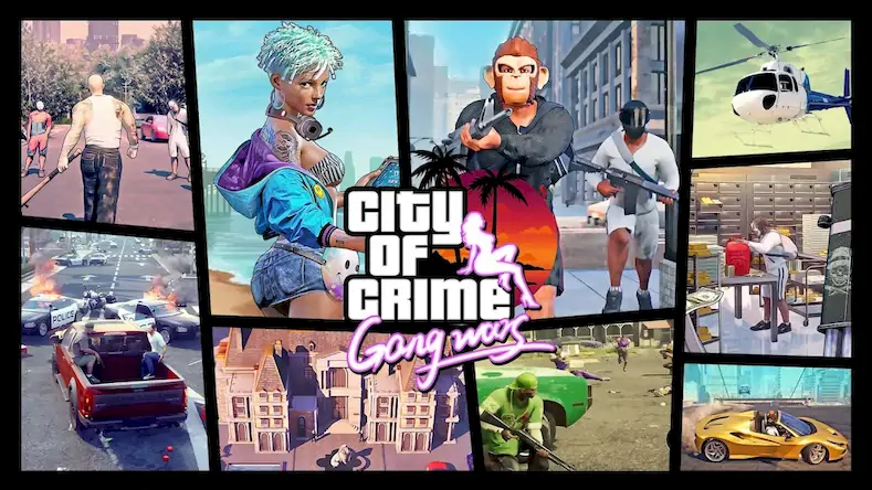 Скачать City of Crime: Gang Wars [Взлом Много денег/МОД Меню] на Андроид