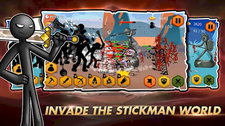 Скачать Stickman Battle War [Взлом Бесконечные монеты/MOD Меню] на Андроид