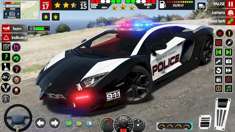 Скачать school car driving police car [Взлом Много монет/Unlocked] на Андроид