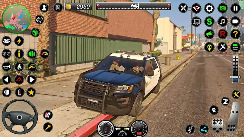 Скачать полиция машина симулятор игра [Взлом Много монет/Разблокированная версия] на Андроид