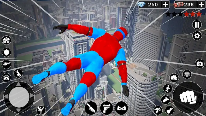 Скачать Spider Hero Rope Game [Взлом Много монет/Разблокированная версия] на Андроид
