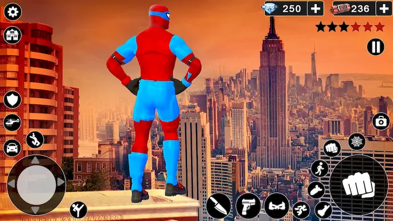 Скачать Spider Hero Rope Game [Взлом Много монет/Разблокированная версия] на Андроид