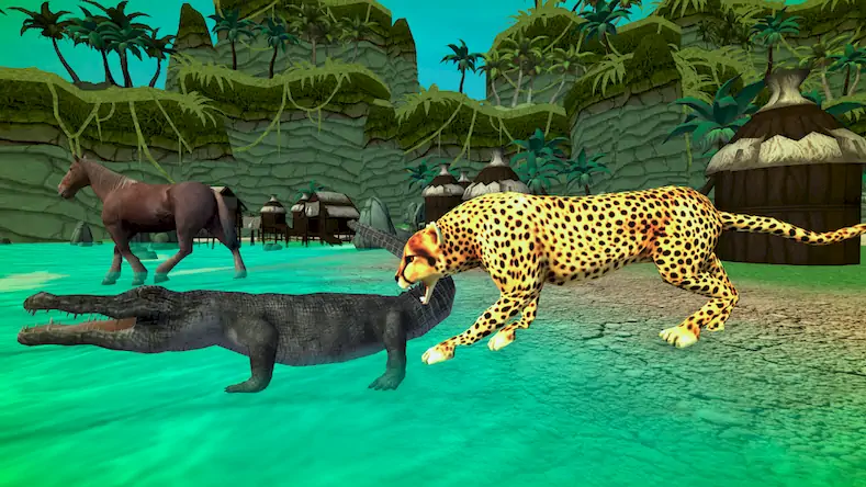 Скачать Lion Cheetah Family Simulator [Взлом Бесконечные деньги/Unlocked] на Андроид
