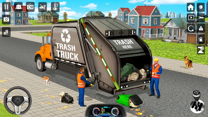 Скачать мусора грузовик Водитель симул [Взлом Много монет/Разблокированная версия] на Андроид