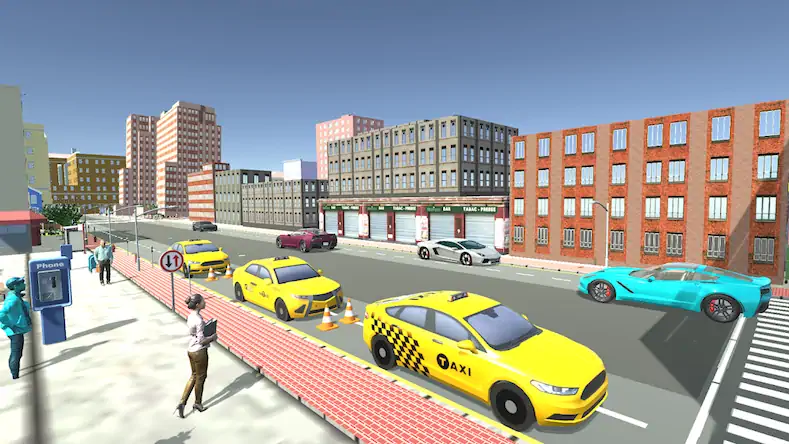 Скачать Taxi Simulator Car Game Driver [Взлом Бесконечные монеты/Unlocked] на Андроид