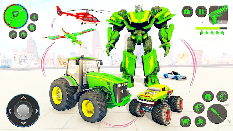Скачать Farm Tractor Robot Hero Game [Взлом Бесконечные деньги/Unlocked] на Андроид