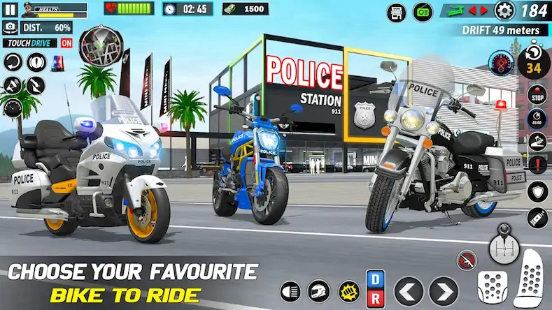Скачать Police Moto Bike Chase Crime [Взлом Много монет/Разблокированная версия] на Андроид