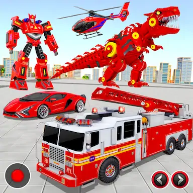 Скачать пожарная машина робот игра [Взлом Бесконечные монеты/Режим Бога] на Андроид