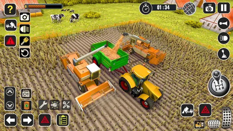 Скачать трактор комбайн фермер [Взлом Много монет/МОД Меню] на Андроид