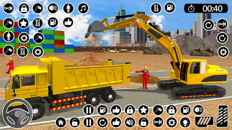 Скачать US Construction Games Sim JCB [Взлом Бесконечные деньги/God Mode] на Андроид