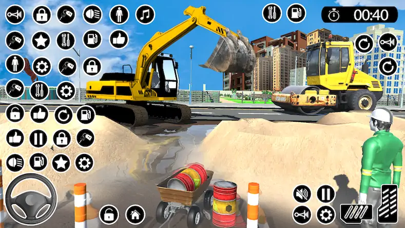 Скачать US Construction Games Sim JCB [Взлом Бесконечные деньги/God Mode] на Андроид