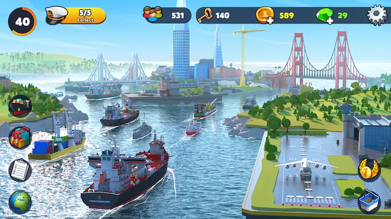 Скачать Port City: Ship Tycoon [Взлом Бесконечные деньги/MOD Меню] на Андроид