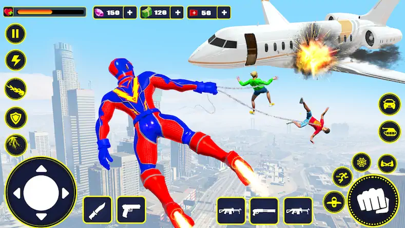 Скачать Spider Rope Hero: Superhero [Взлом Бесконечные монеты/Разблокированная версия] на Андроид