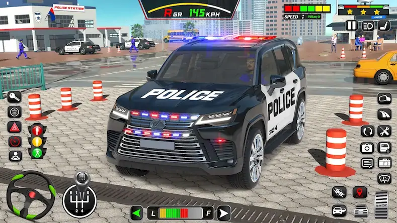 Скачать Police Car Driving School Game [Взлом Бесконечные монеты/Разблокированная версия] на Андроид