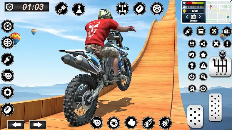 Скачать Bike Stunts Race : Bike Games [Взлом Много монет/God Mode] на Андроид