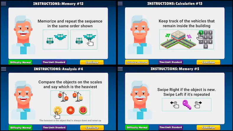 Скачать Neurobics: 60 Brain Games [Взлом Много монет/Режим Бога] на Андроид