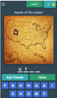 Скачать States of the USA - quiz [Взлом Бесконечные монеты/God Mode] на Андроид